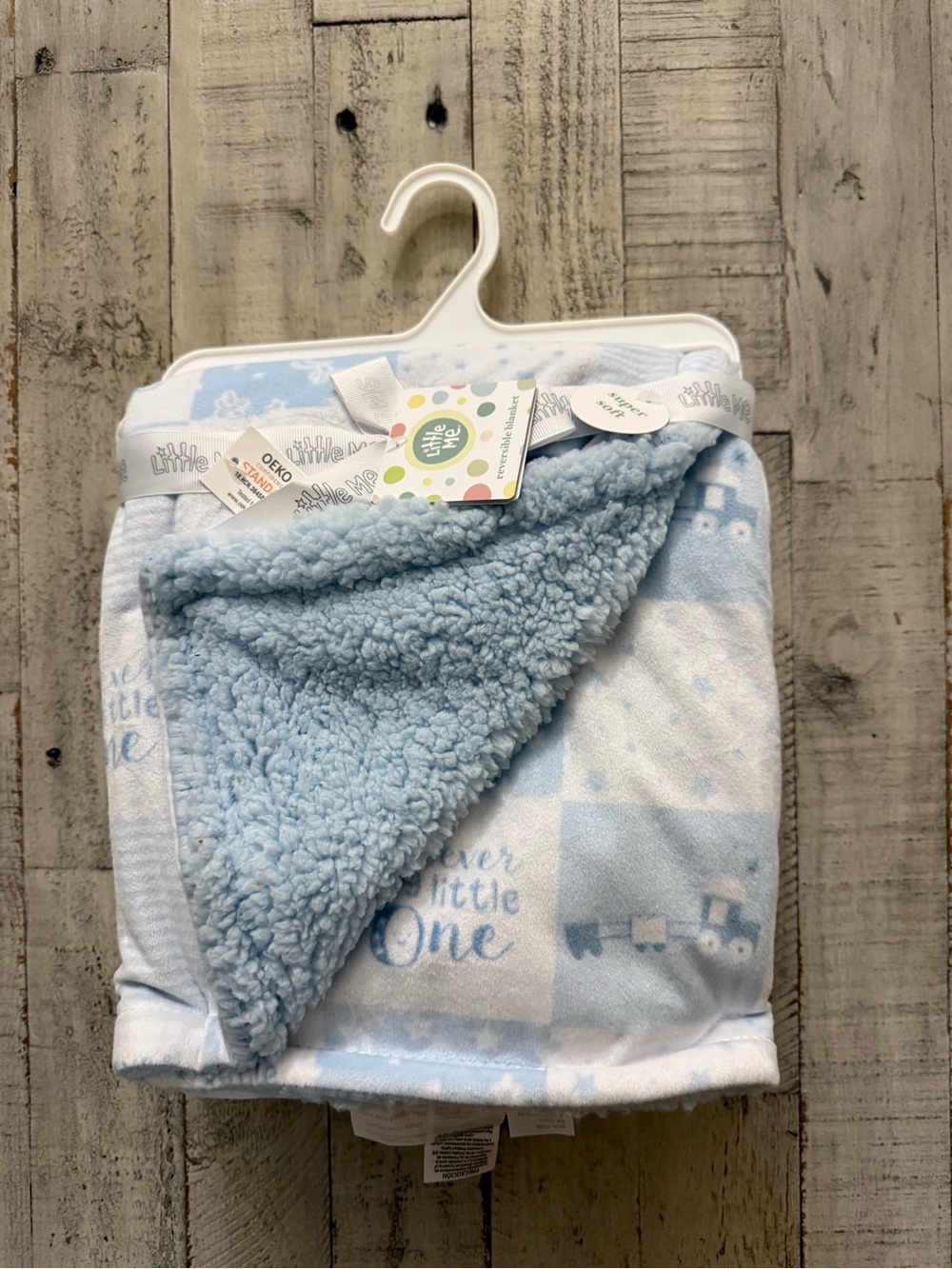 Reversible Baby boy Blanket - Soft Kids Throw